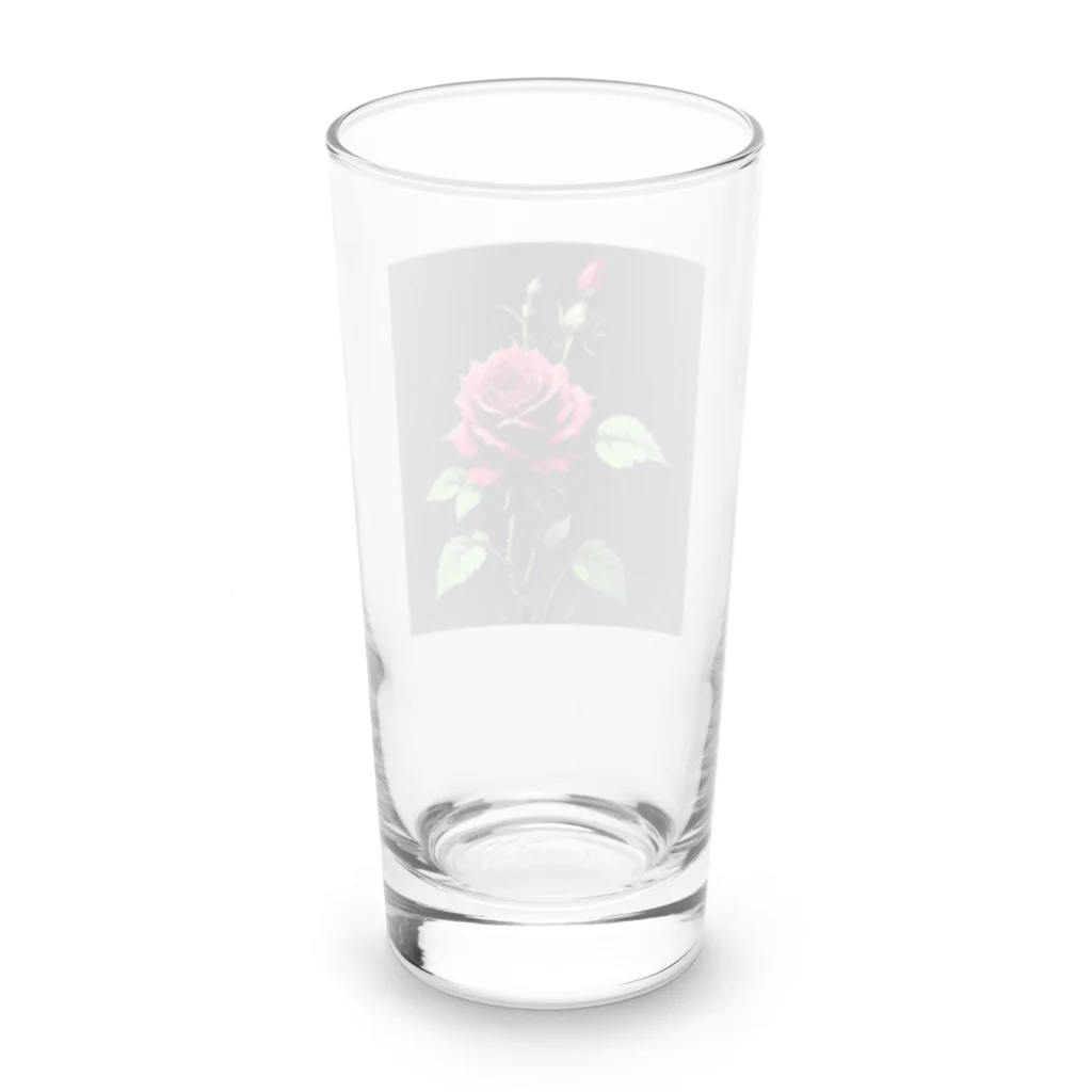 ユウキスタイリッシュショップの一輪のバラ Long Sized Water Glass :back