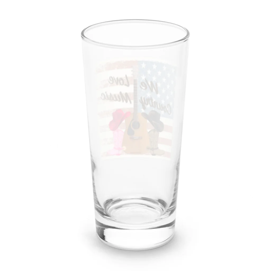 country music house !の2024 Country Music Long Sized Water Glass :back