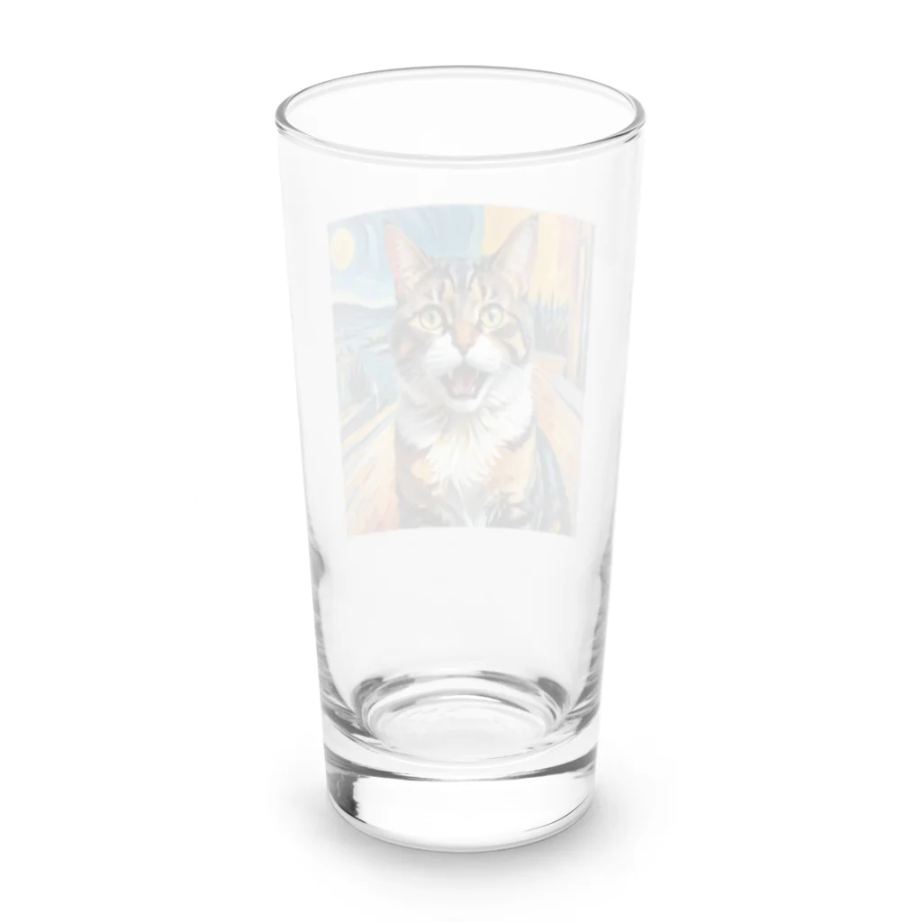 F2 Cat Design Shopのニャンコの叫 001 Long Sized Water Glass :back