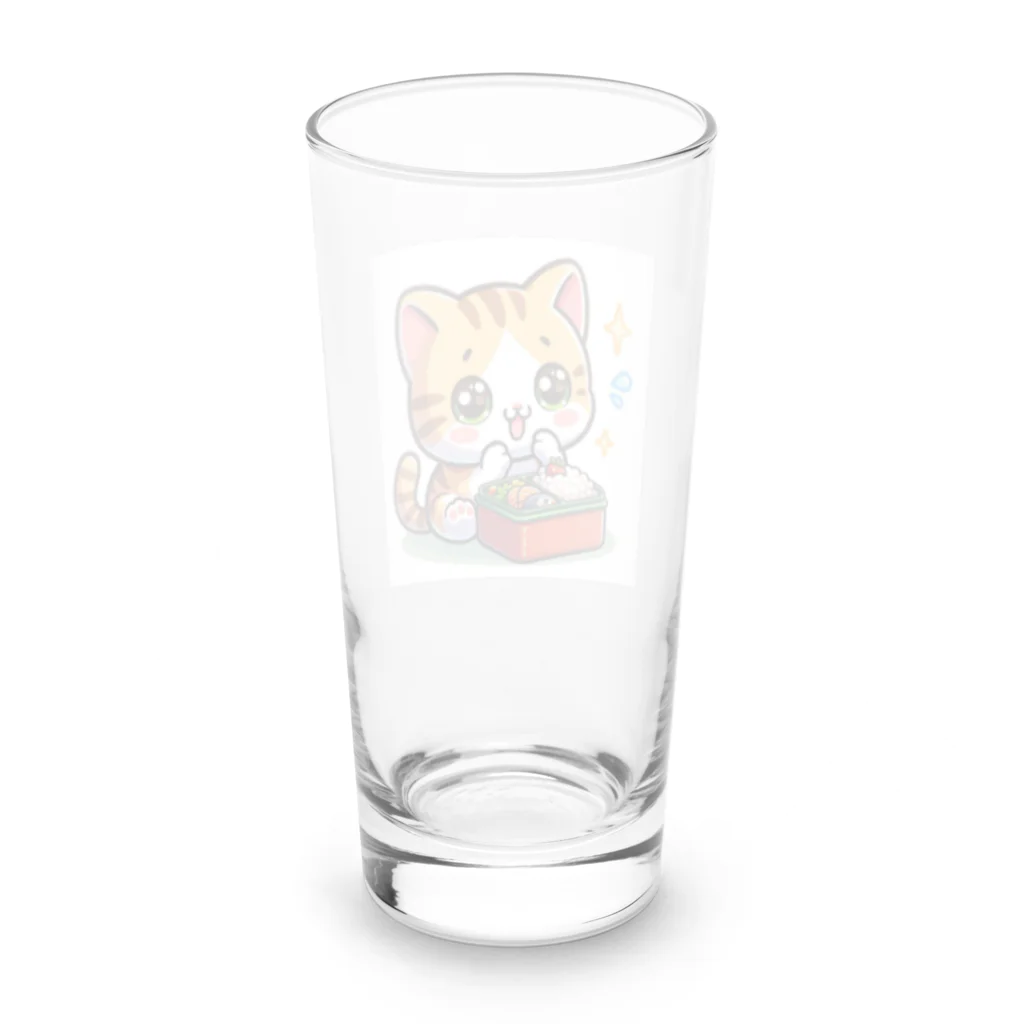 子猫カーニバルの子猫のお弁当タイム Long Sized Water Glass :back