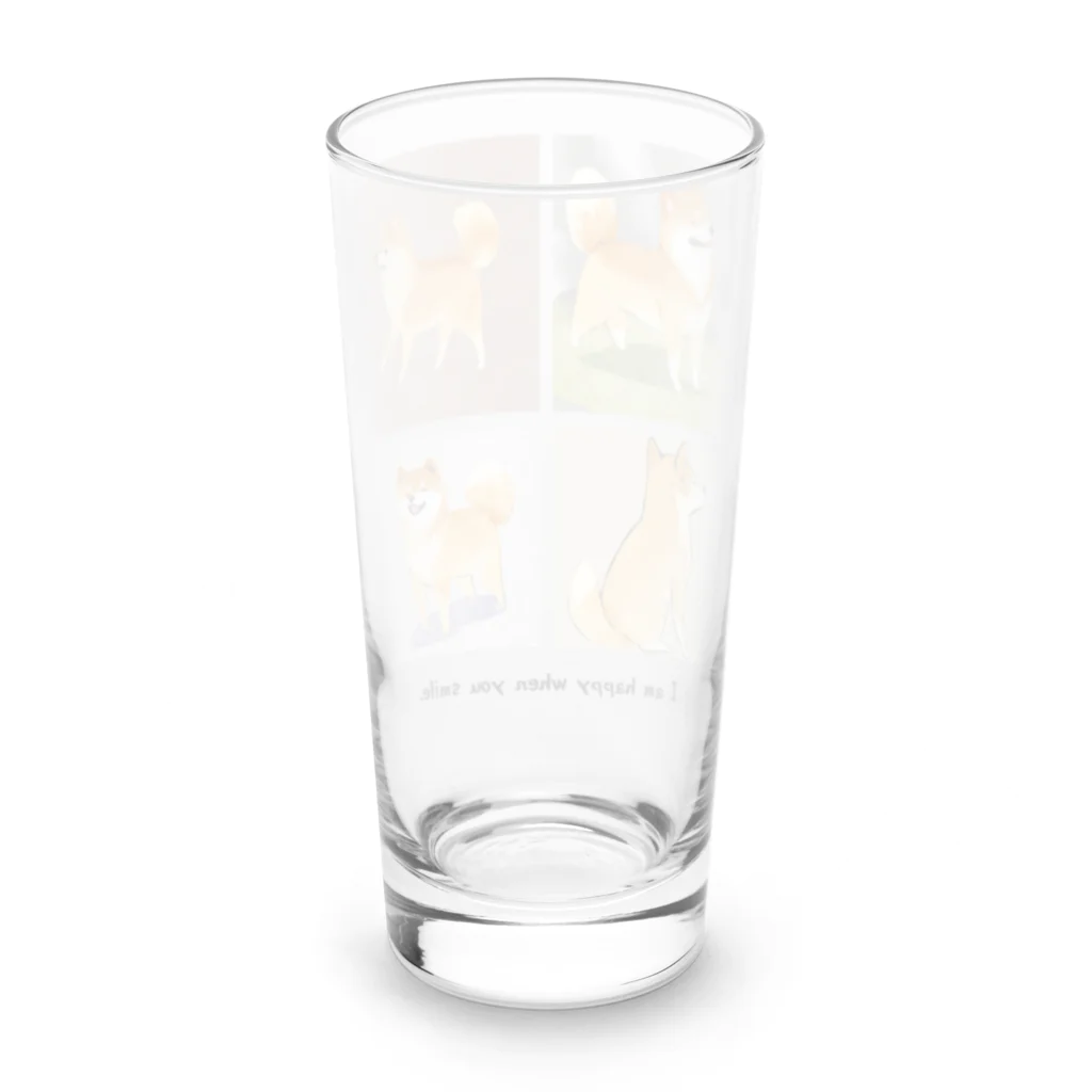 DoodleDenのハナとデイジーとナツとコロ Long Sized Water Glass :back