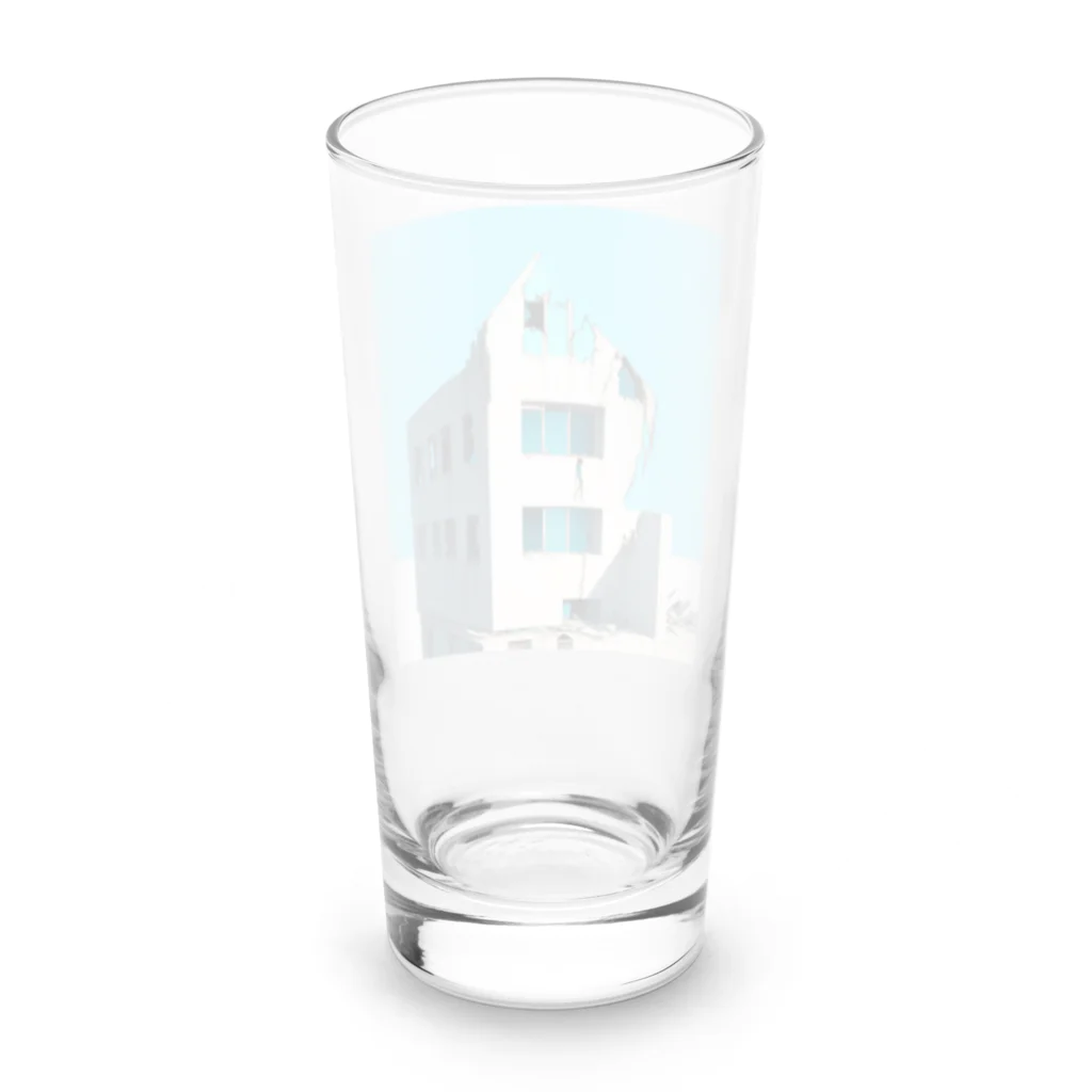 Buildingsの廃墟とスカイブルー Long Sized Water Glass :back