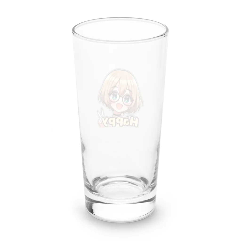 Kusareshiroの金髪ショートカット眼鏡美少女ちゃん Long Sized Water Glass :back