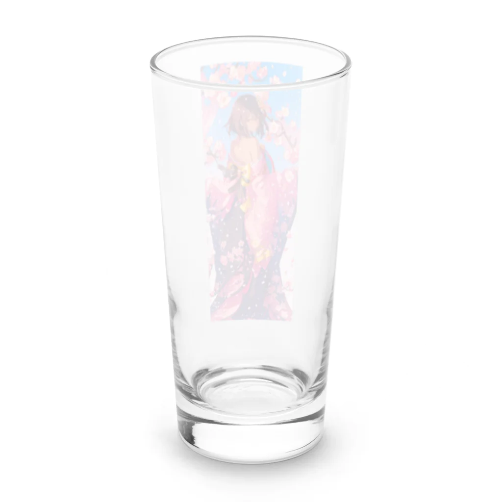 makun6027のオリジナルキャラ「橘美麗」グッズ Long Sized Water Glass :back