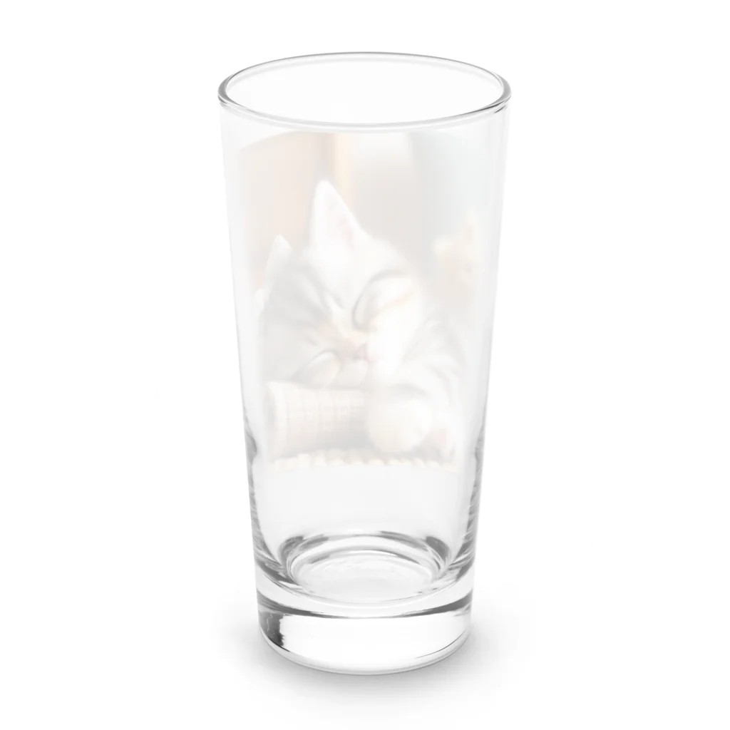 終わらない夢🌈の眠るにゃんこ😺zzz Long Sized Water Glass :back