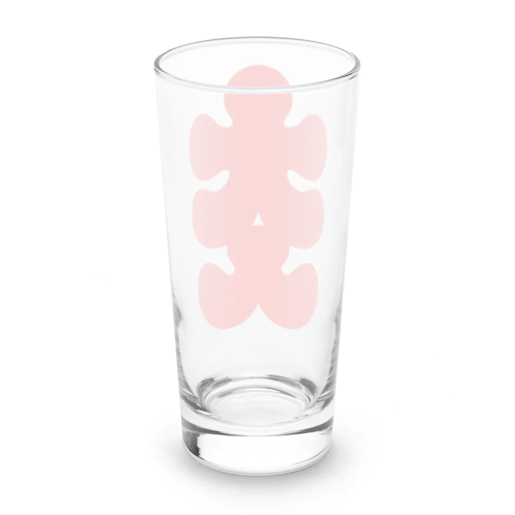 お絵かき屋さんの大入りマーク（赤文字） Long Sized Water Glass :back