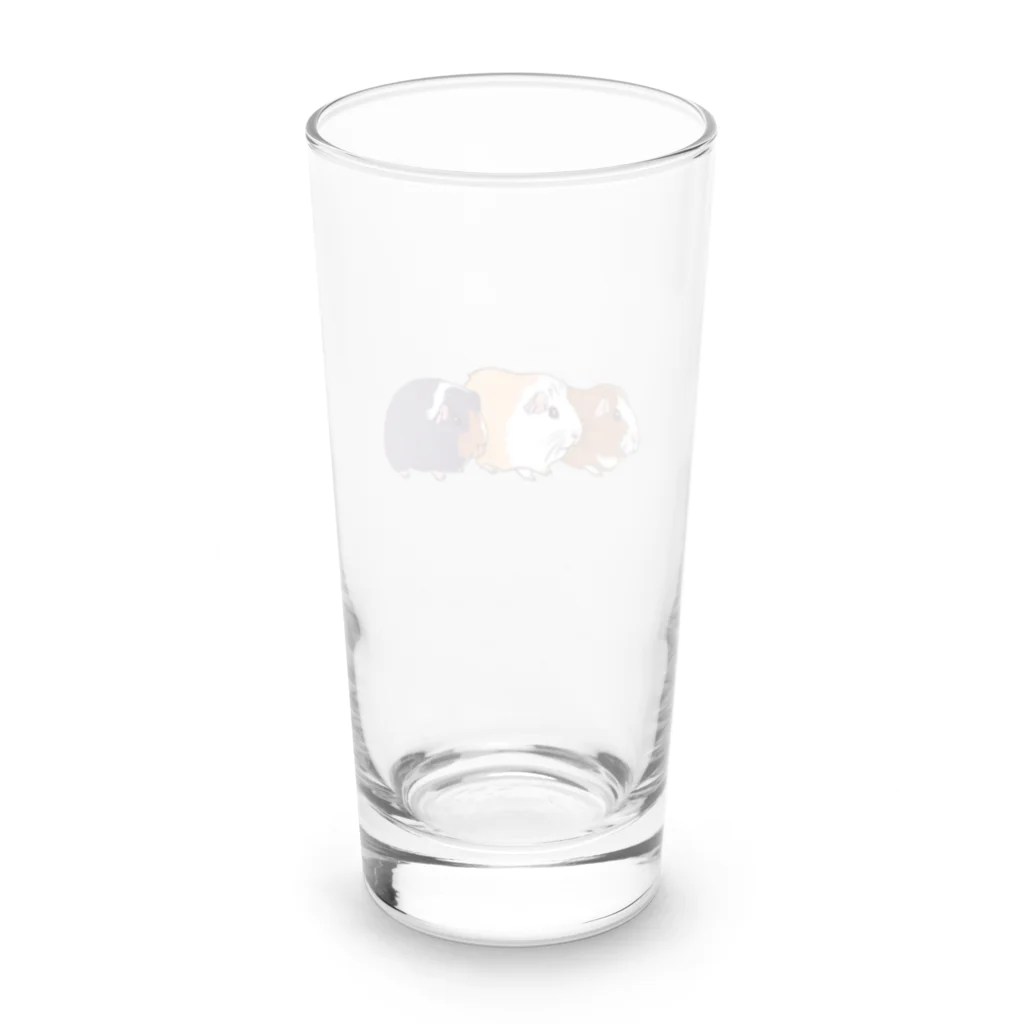 OKameMolꕤ︎︎オカメモルの3色の個性派モルモット Long Sized Water Glass :back