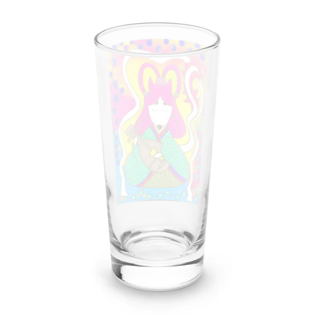 ちょ龍けん　愛のワンネスの部屋✨のちょ龍けん　七福神　弁財天さま🩷ありがとう Long Sized Water Glass :back