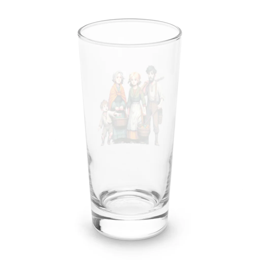 Pixel Art Goodsの村人（pixel art） Long Sized Water Glass :back