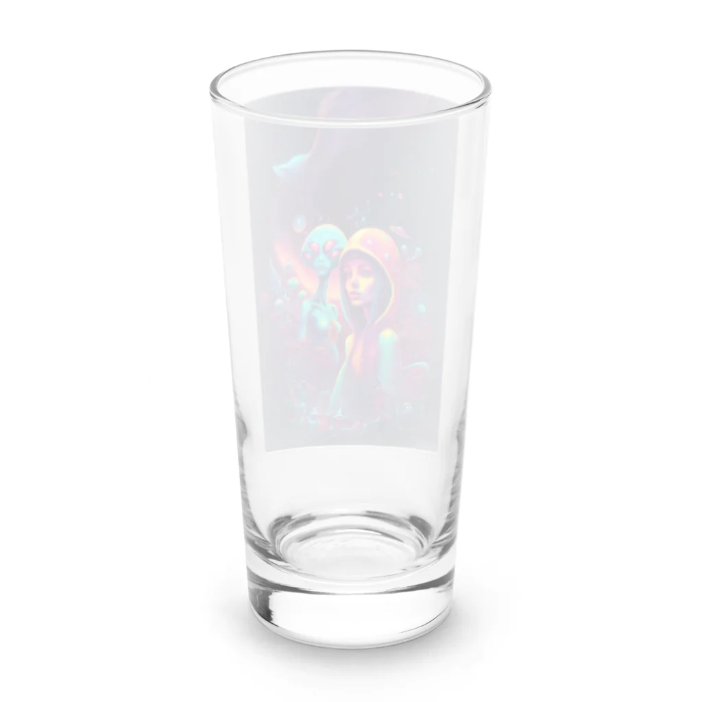 サイケデリックえりの宇宙人 Long Sized Water Glass :back