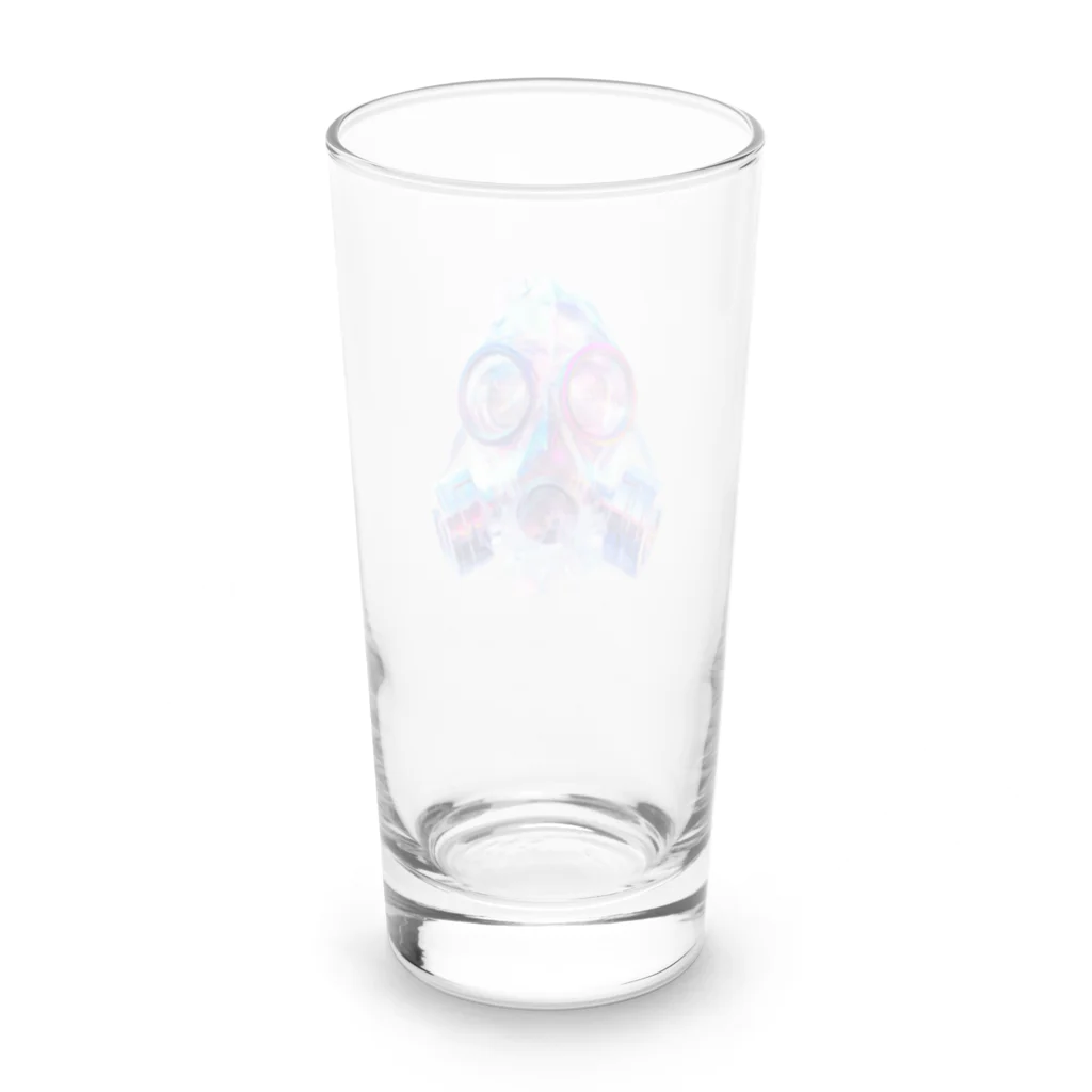 ガスマスク gasmaskのgasmask girl ロゴ Long Sized Water Glass :back