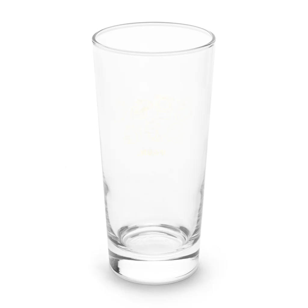 三色ひつじのゆる魔物並んでる（金色） Long Sized Water Glass :back