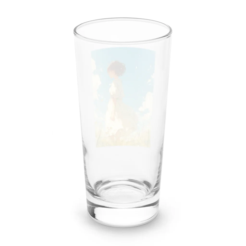 AQUAMETAVERSEのそよ風の中にいる女性　なでしこ1478 Long Sized Water Glass :back