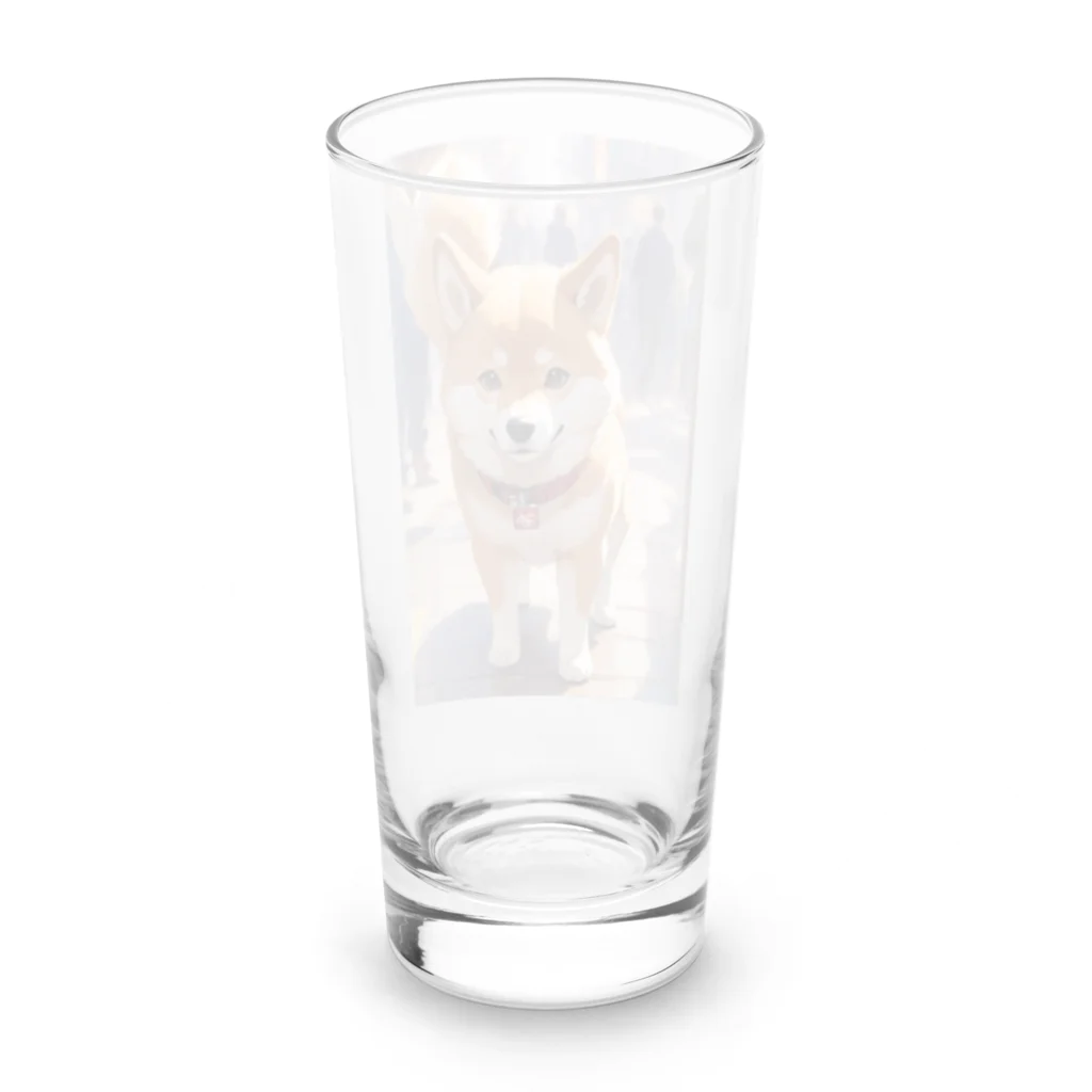 konoha_0326のしば犬くん Long Sized Water Glass :back