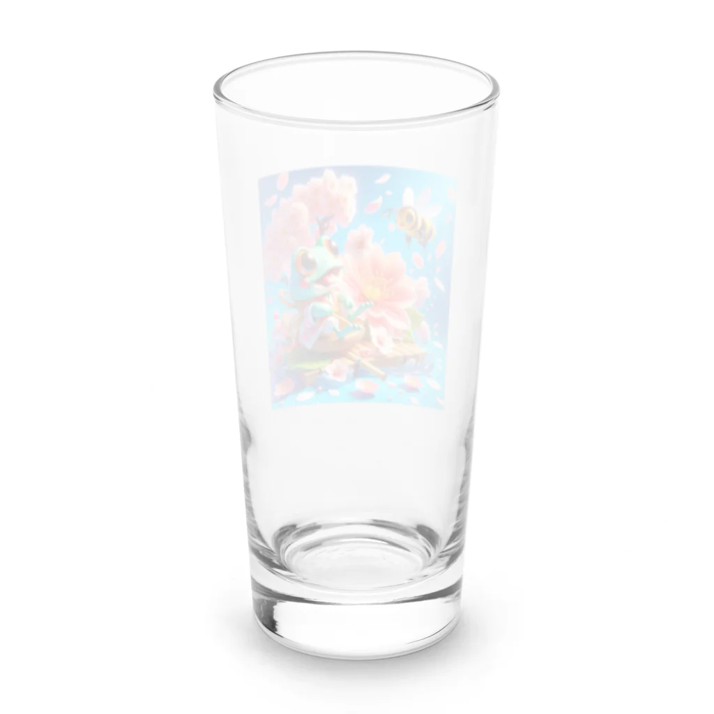 Pyon ＆ Bunのお花見2024 Long Sized Water Glass :back