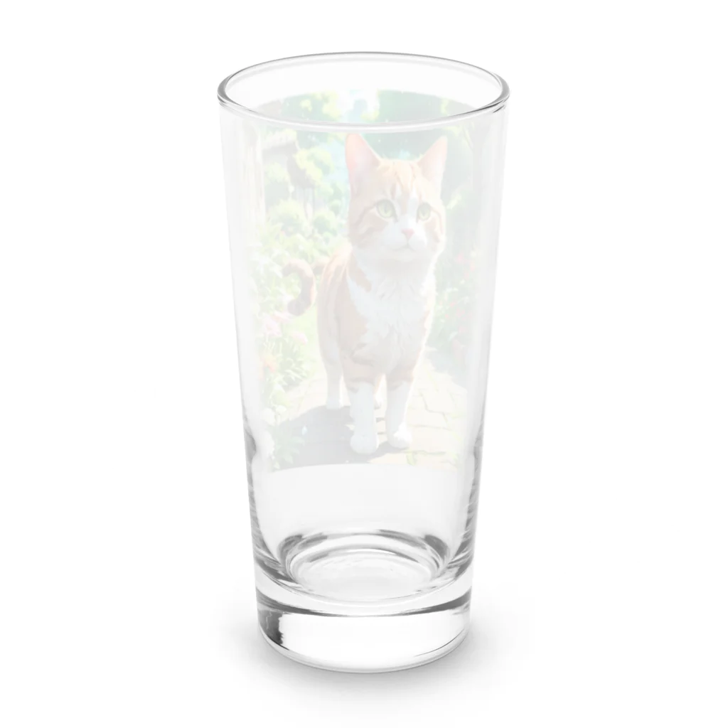 にゃんぼショップ🐈の冒険にゃんこ② Long Sized Water Glass :back