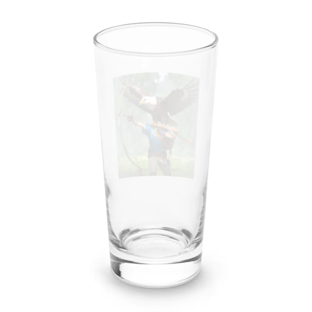 ganeshaのイーグルとアーチェリー.. png Long Sized Water Glass :back