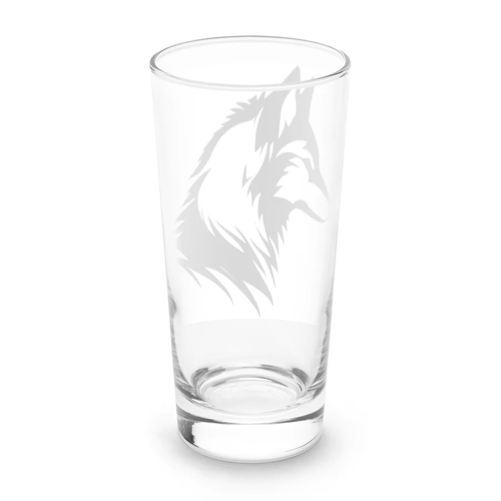 wolneko_keibaのウルフ（アイコン） Long Sized Water Glass :back