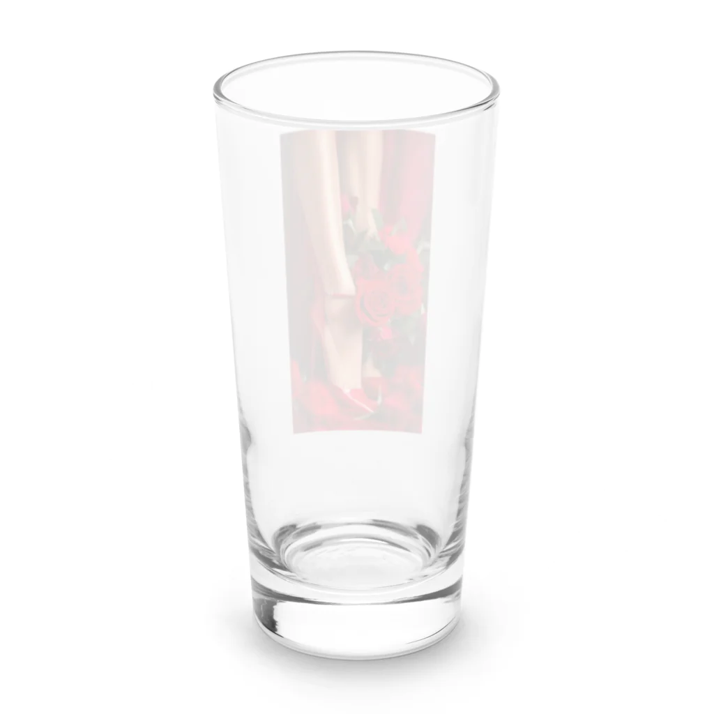 ニゴ猫　shopのred Rose heel  Long Sized Water Glass :back