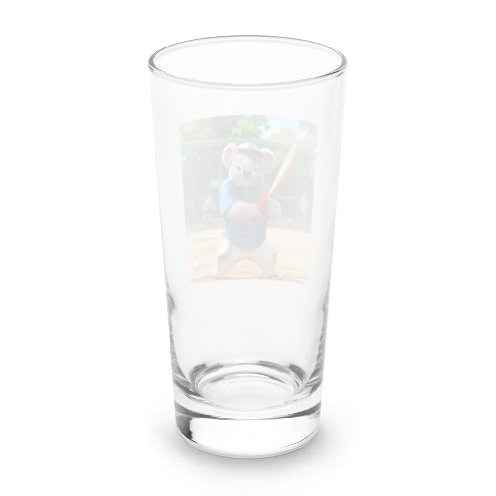 ganeshaのコアラップンで野球をしよう Long Sized Water Glass :back