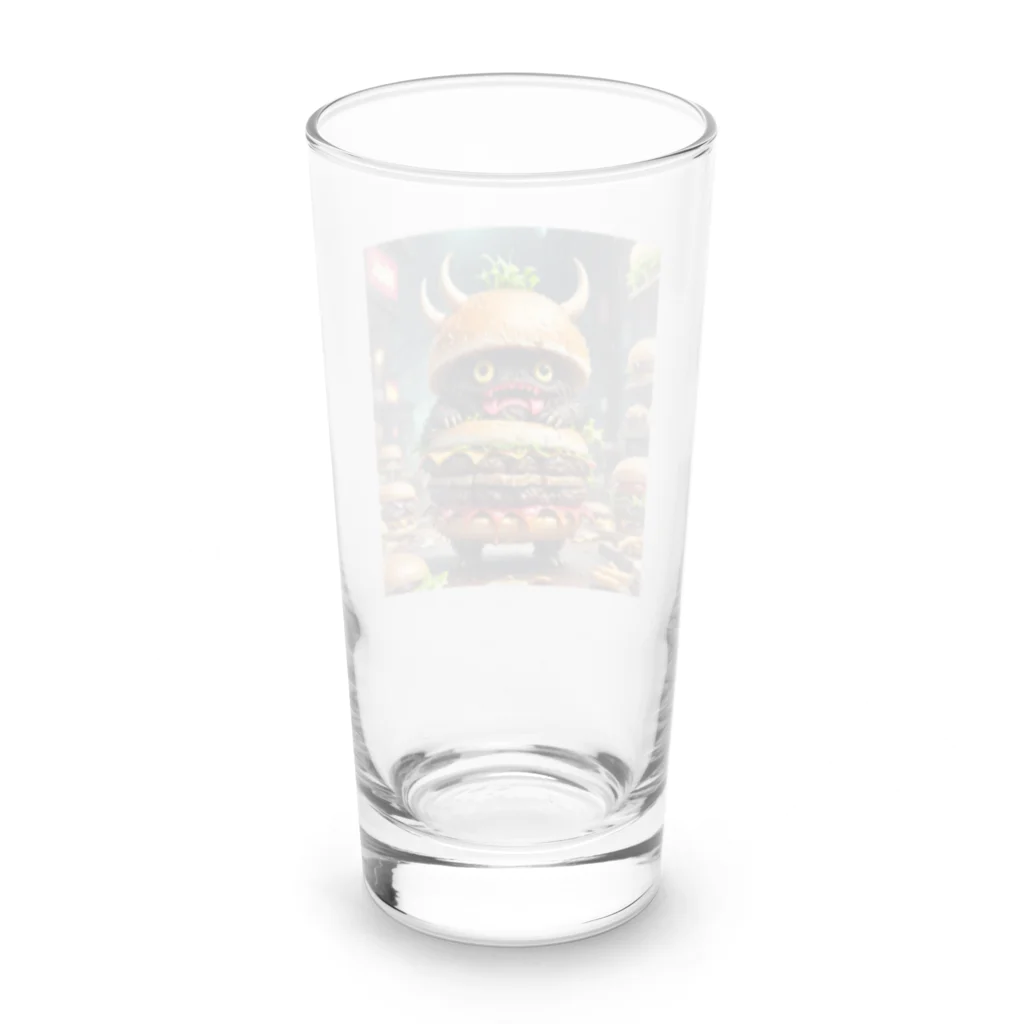 AI妖怪大図鑑のトリプル肉厚ビーフバーガー妖怪　バグドガルド Long Sized Water Glass :back