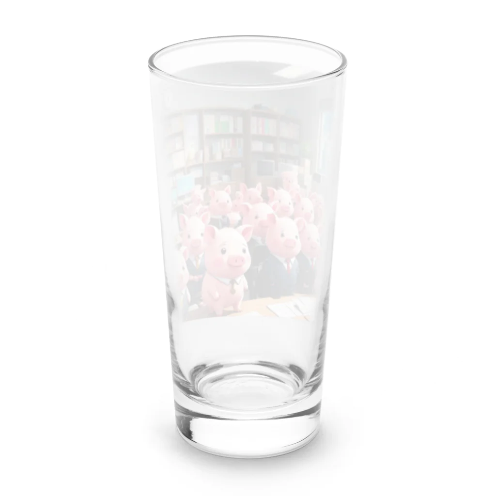 MTHの会社のらいんあっぷをするみにぶた管理製品 Long Sized Water Glass :back