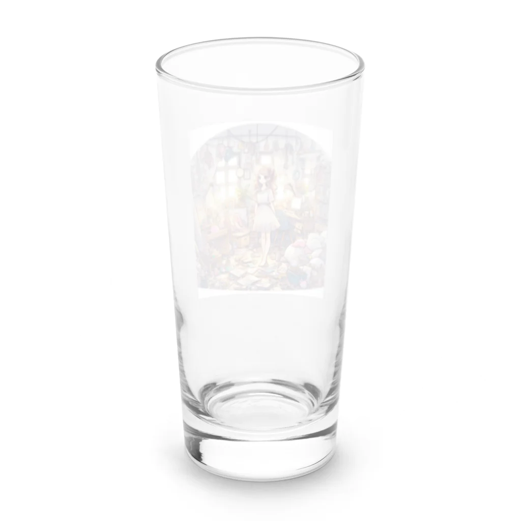 Jindyblogの働いたら負け（裏と表） Long Sized Water Glass :back