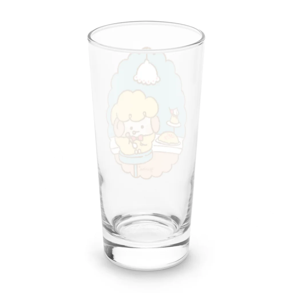 Yurina*🧡illustrationの食パンとひつじ-まったりひつじ- Long Sized Water Glass :back