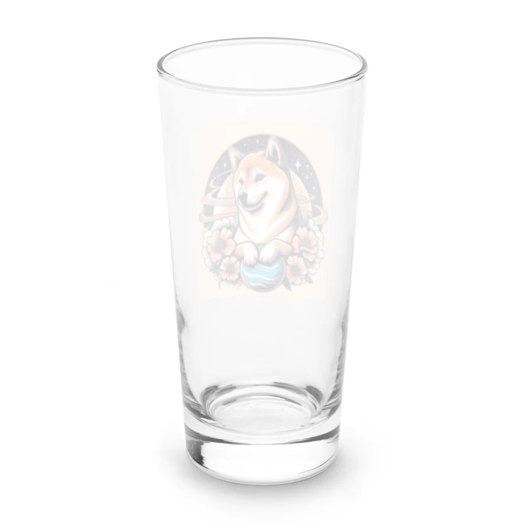 Huku5の全世界人気の柴犬 Long Sized Water Glass :back