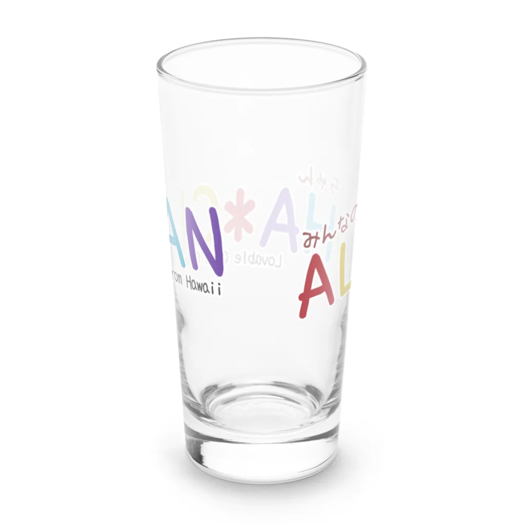 みんなのアロハちゃんのみんなのアロハちゃん（ロゴタイプ） Long Sized Water Glass :back