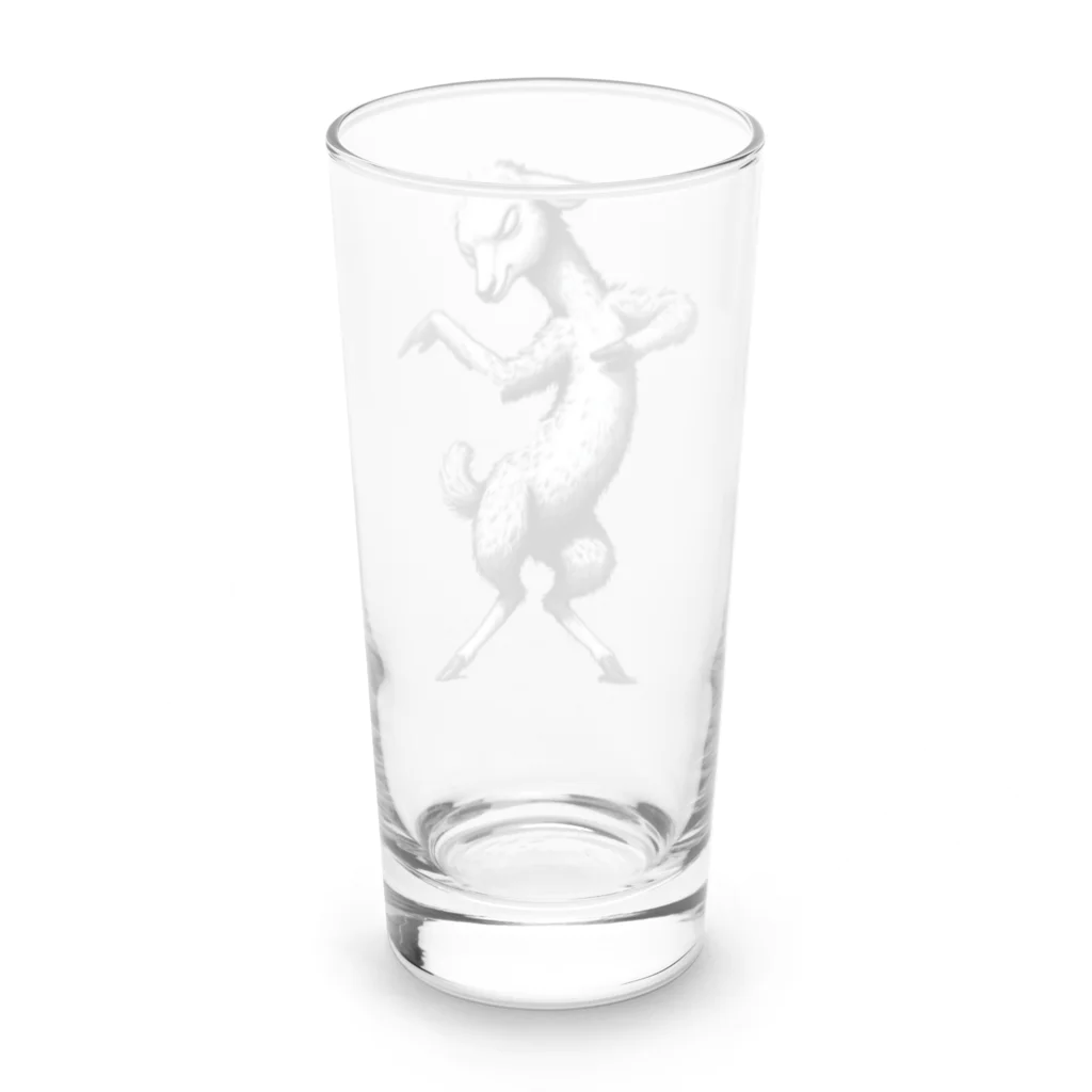 万事屋のリズム良く踊る可愛らしい羊 Long Sized Water Glass :back