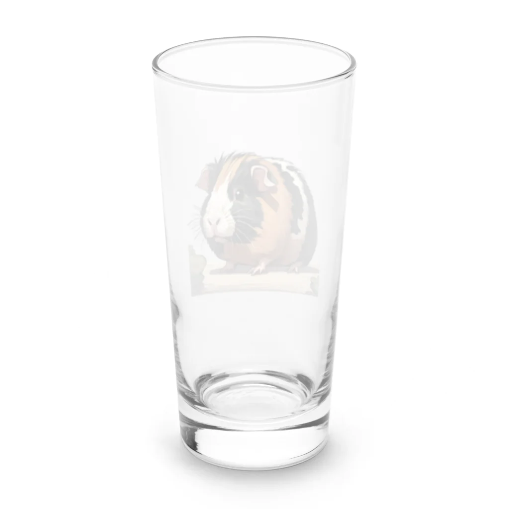 OKameMolꕤ︎︎オカメモルのアニメ風三毛モルモット Long Sized Water Glass :back