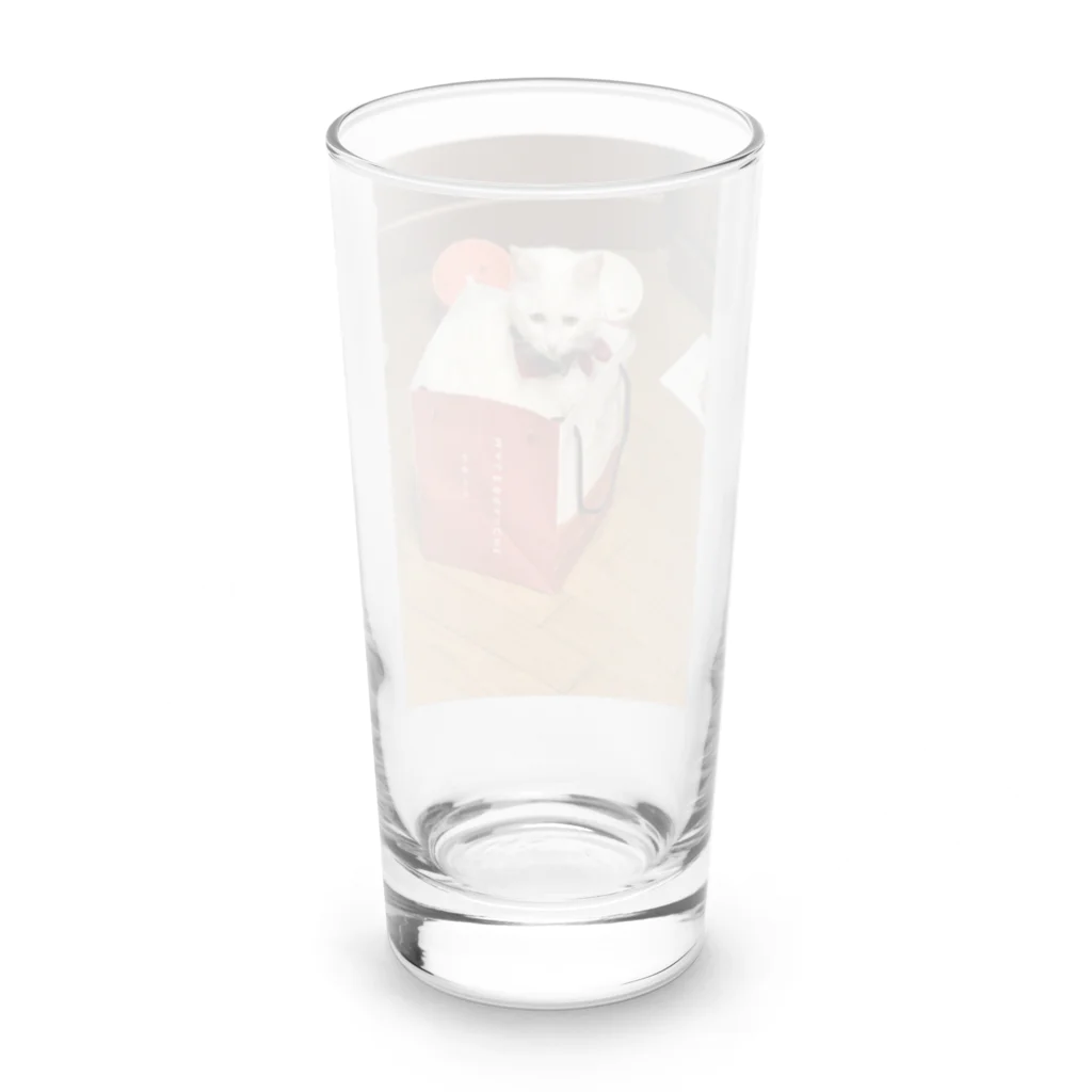 らぶみゅーの袋に隠れてるつもり(みゅーちゃんVer.) Long Sized Water Glass :back