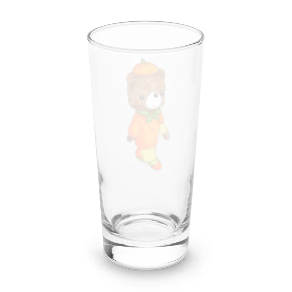 satoayaのアニマルカフェのフルーツファッション　カキ Long Sized Water Glass :back