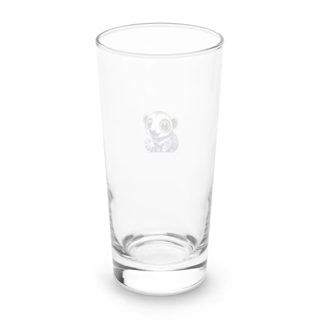 たんたん狸の不気味で可愛い森の不気味で可愛いタマンデュア001 Long Sized Water Glass :back