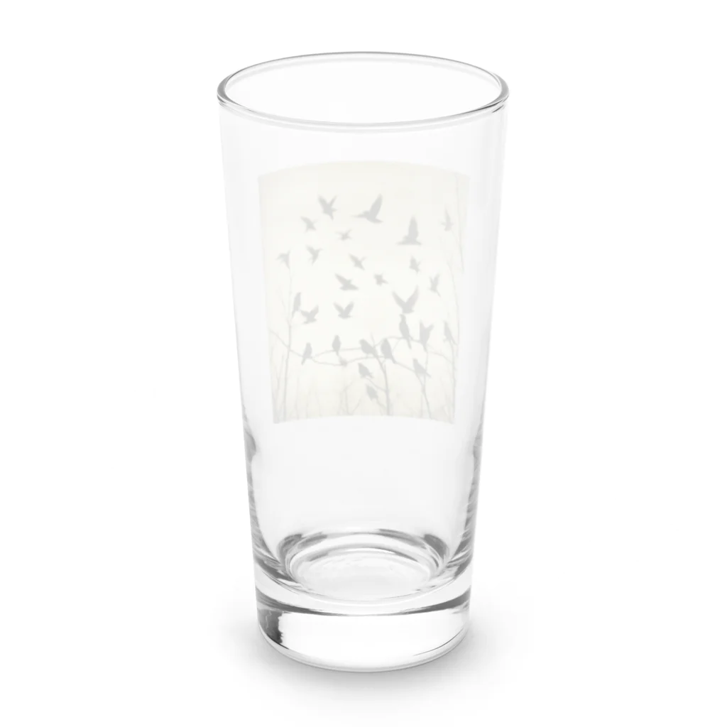 インコグッズのオカメインコの群れ Long Sized Water Glass :back