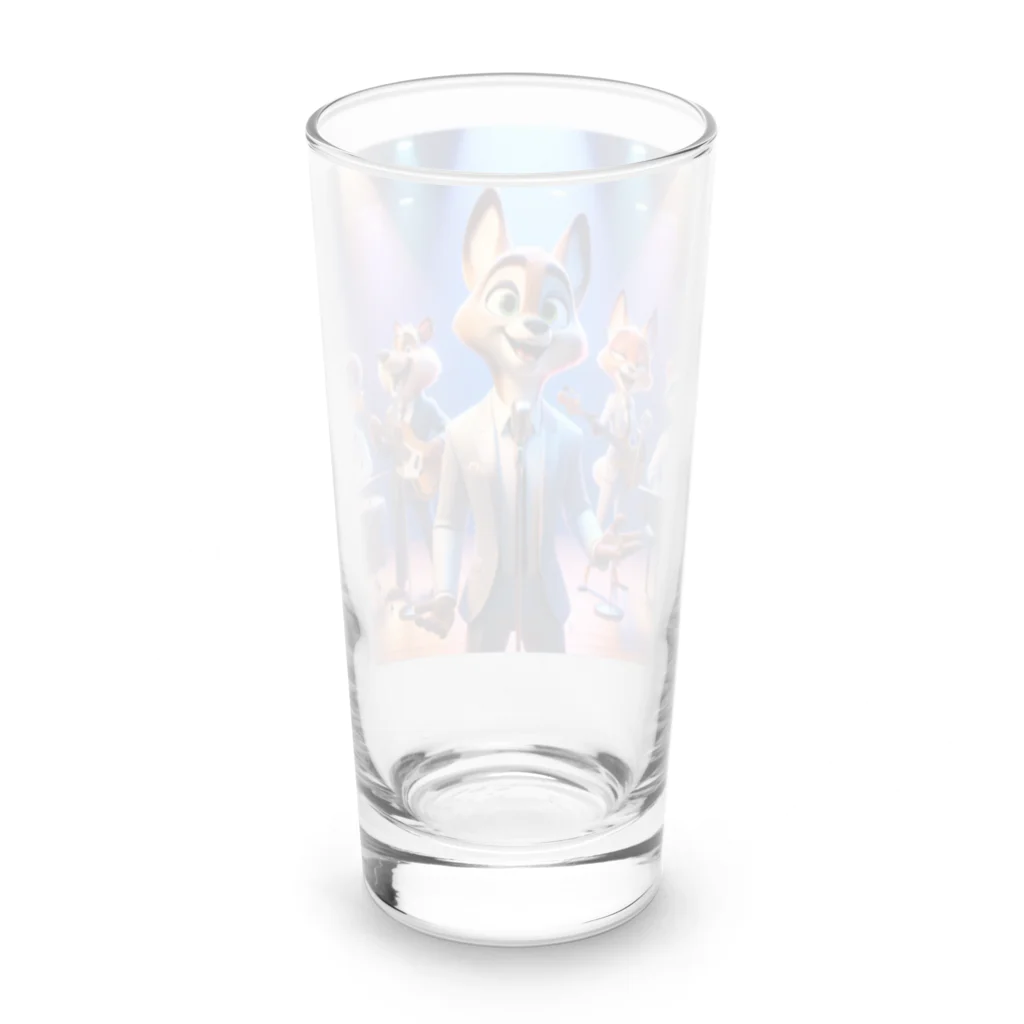 ANIMAL HEROES -musical band-の「グルーヴィー・フォックス・ジャズバンド」：アニマルズ・イン・スーツ Long Sized Water Glass :back