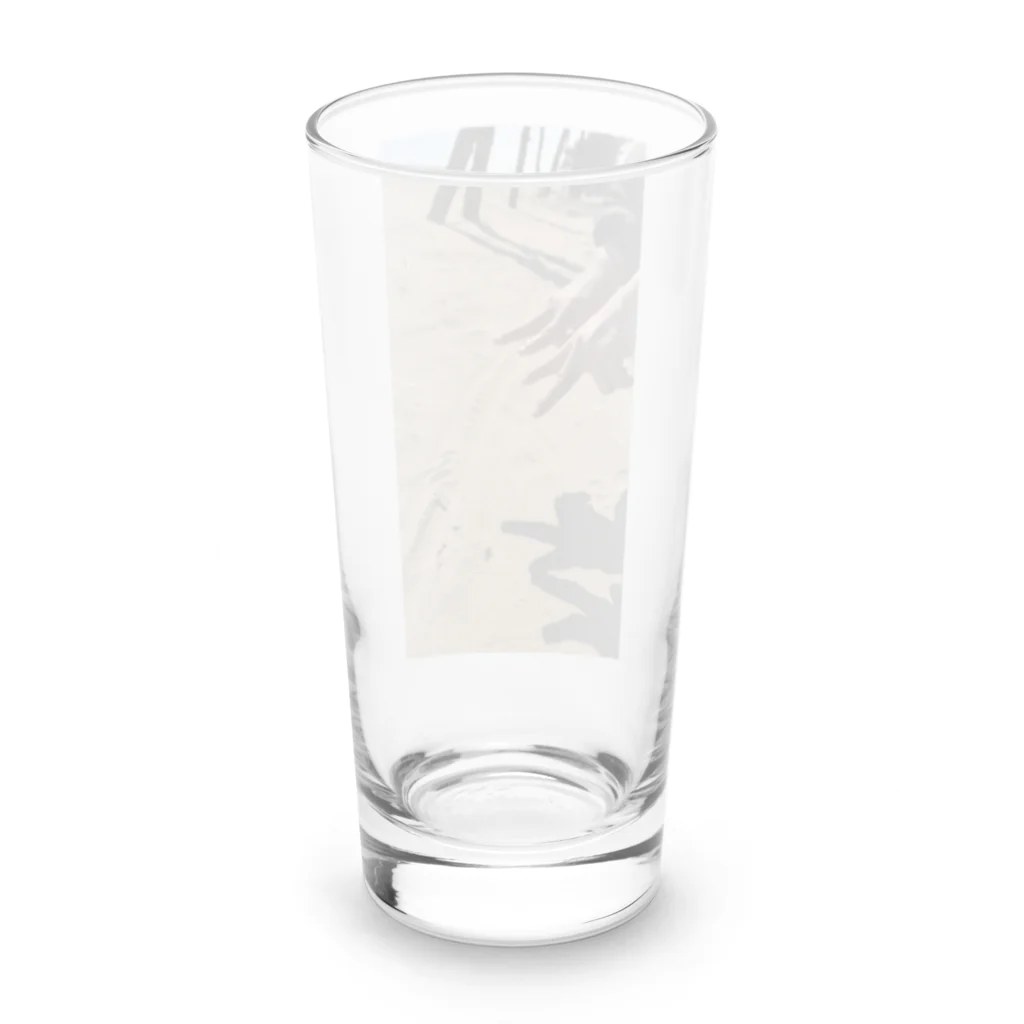 Narami_sanの浜辺散歩で仲良しピース✌️ Long Sized Water Glass :back