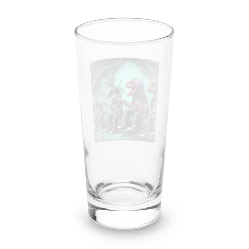 momonekokoのROCKな恐竜 Long Sized Water Glass :back