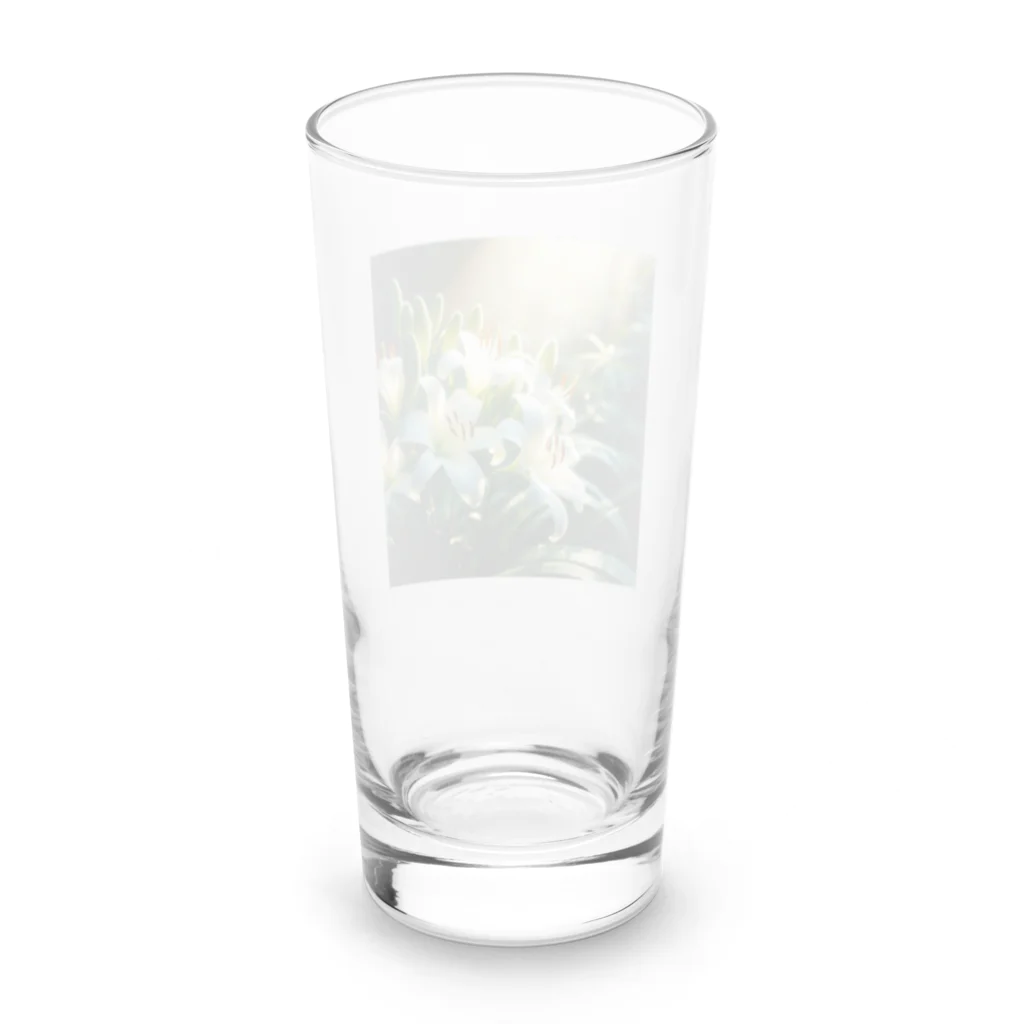su-toの4月28日の誕生花　スカシユリ Long Sized Water Glass :back