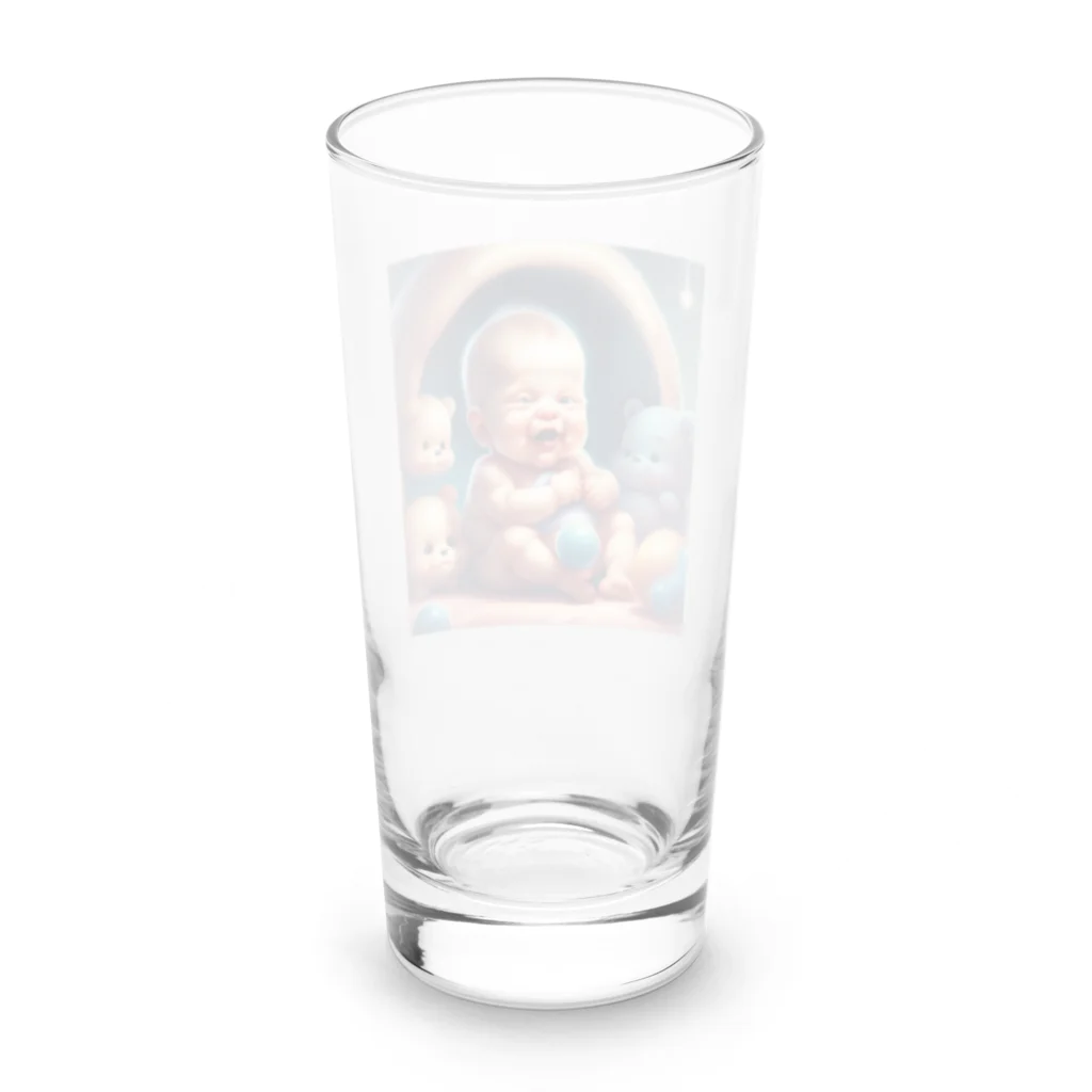 pompomダンスのぷくぷく赤ちゃん Long Sized Water Glass :back