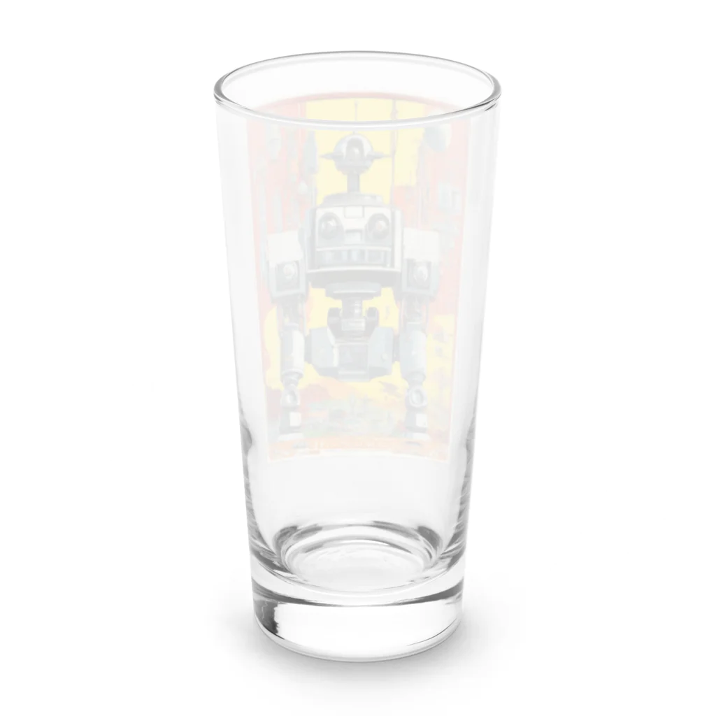 mirinconixのレトロで大きくてジャンクな戦闘用ロボットくん Long Sized Water Glass :back