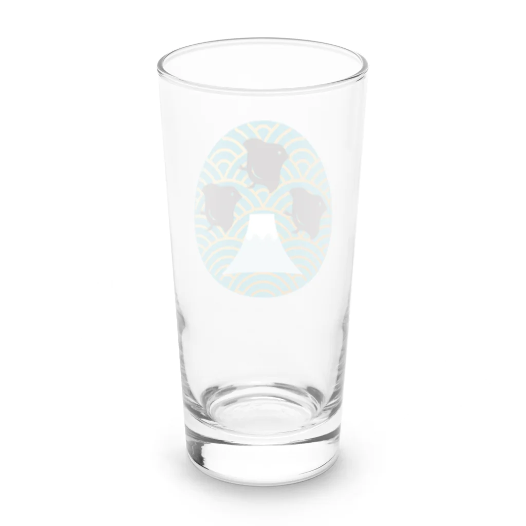 R's Market コトリちゃんのちどりちゃんと富士山 Long Sized Water Glass :back