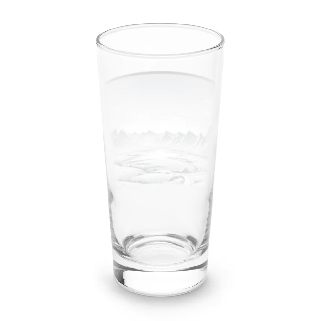 aICreationのモノクロの雪景色 Long Sized Water Glass :back