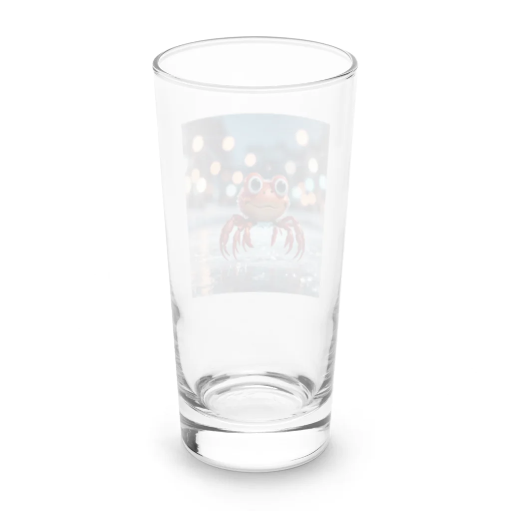 NAOSANの気まぐれ屋の探検中のカニ Long Sized Water Glass :back