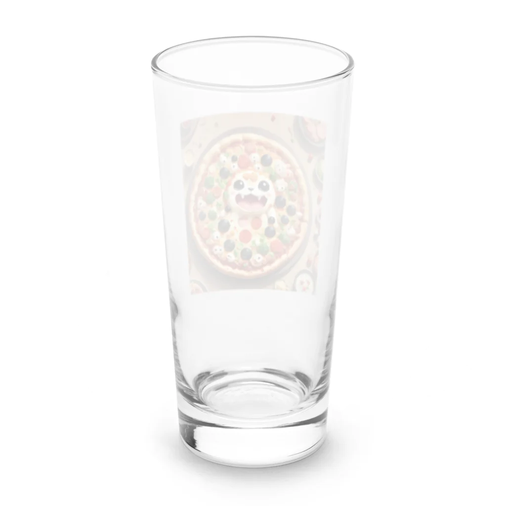 AI妖怪大図鑑のピザ妖怪　ラザピー Long Sized Water Glass :back