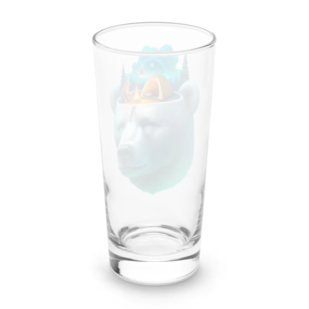 EseCAMPのキャンプ熊シリーズ Long Sized Water Glass :back