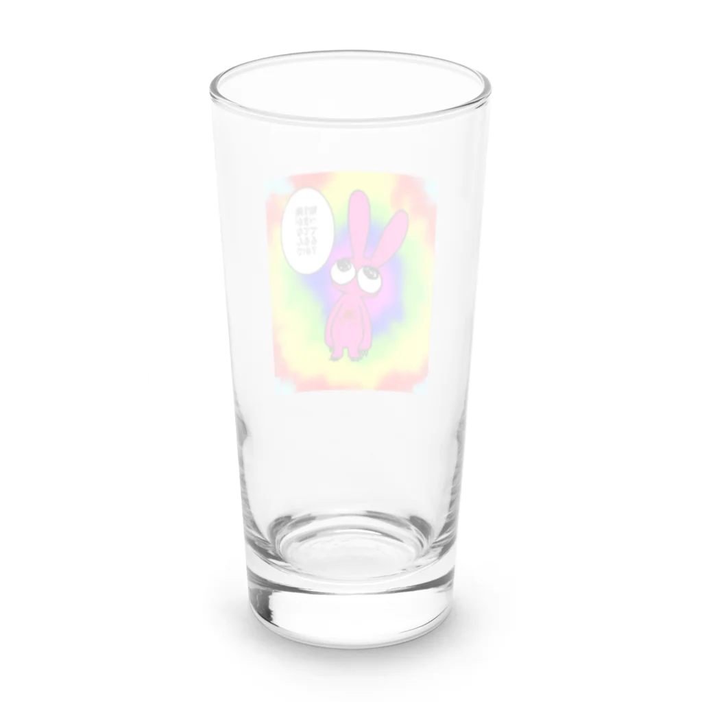 ぱぴの可愛い動物たちの心臓がやばいうさぎ Long Sized Water Glass :back