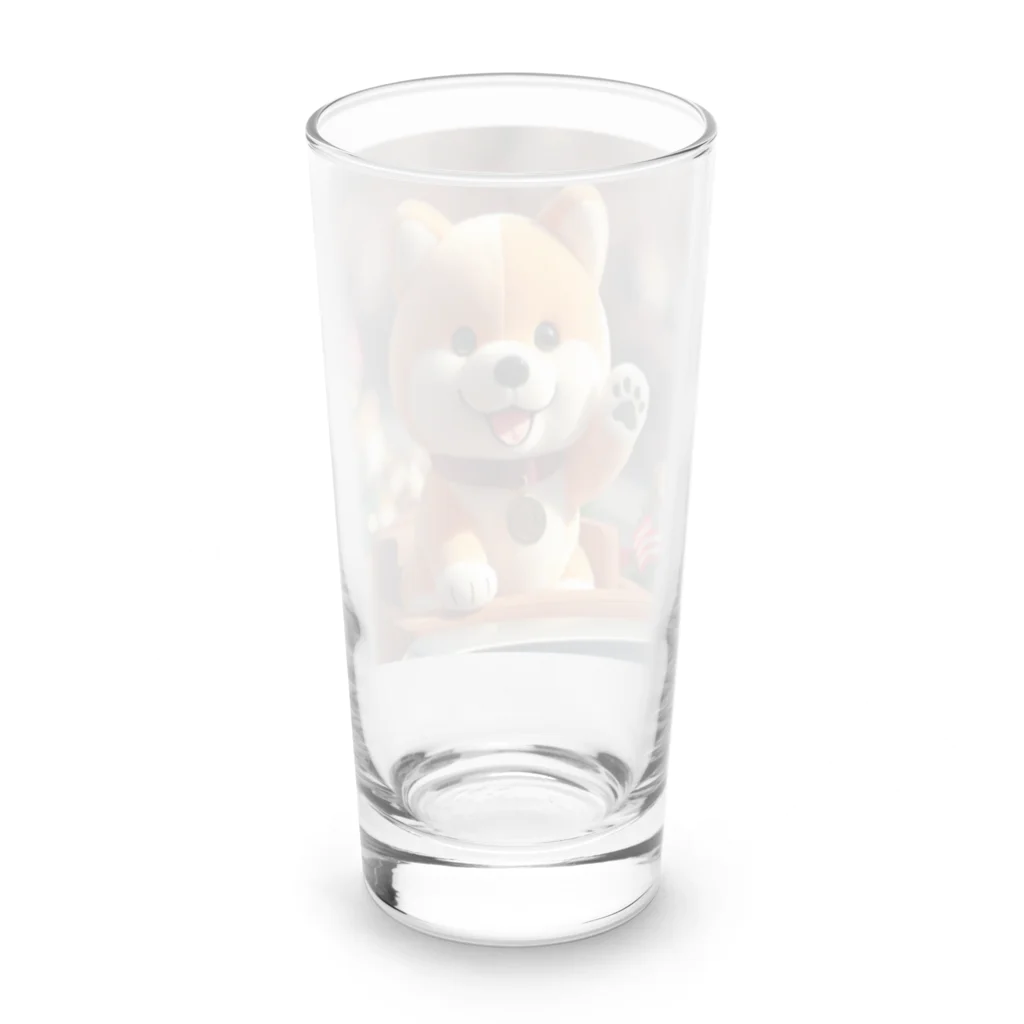 dcgnori／ワンコ画像の凱旋パレードメダリスト柴犬 Long Sized Water Glass :back