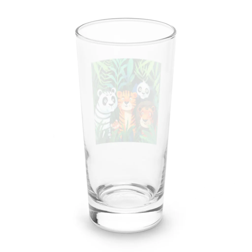 AQUAMETAVERSEの草村に潜む熊とらS Long Sized Water Glass :back